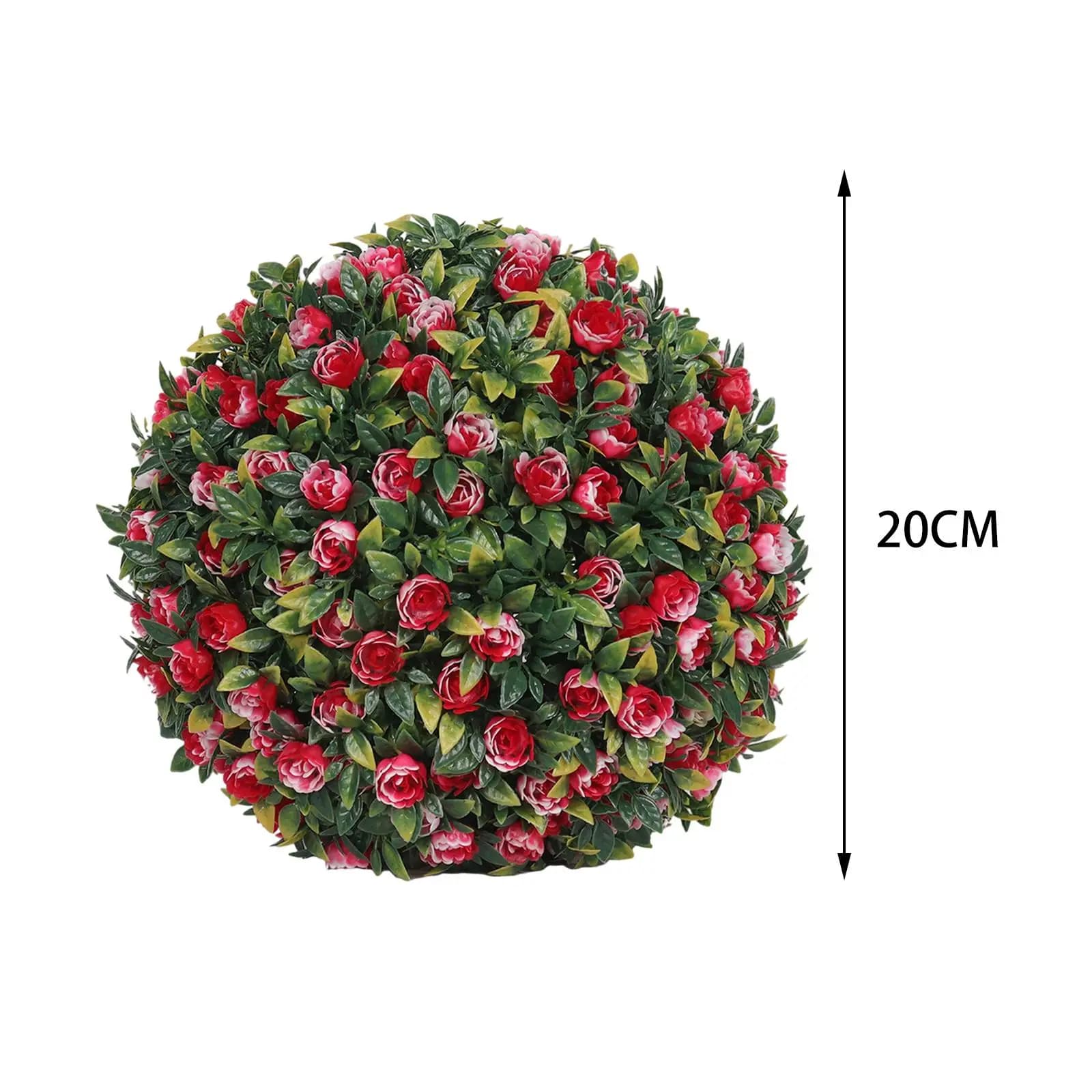 Piante Artificiali Decorative da 20cm, Sfere di Topiaria Artificiale, Decorazione Floreale Realistica per Soffitti, Alberi, Ringhiere