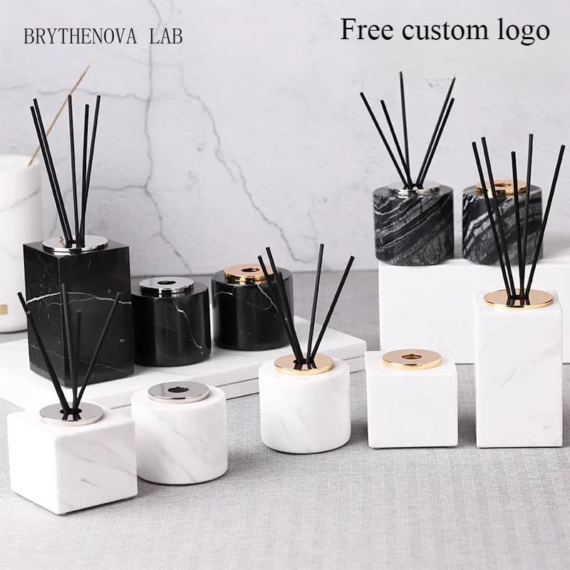 Marble Aromatherapy Bottle no Fire Fragrance Bottle Light Luxury Living Bathroom Room Fragrance Diffuser Home Decoration