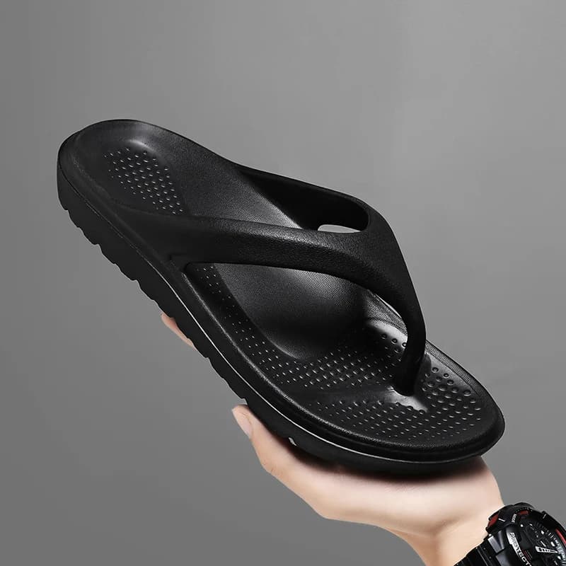 Flip Flops Men Minimal Stylish Flat Flip Flops Solid Single Strap Soft Sole Daily Outdoor Beach Summer