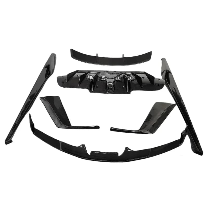 Kit corpo spoiler diffusore posteriore con labbro anteriore in vera fibra di carbonio stile N per kit carrozzeria Ferrari 488 GTB