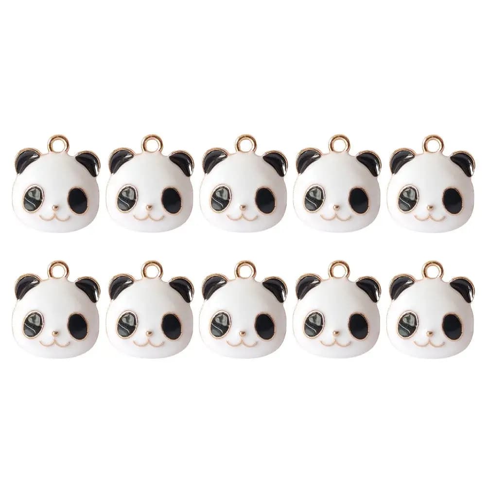10 Pezzi Ciondoli in Lega a Forma di Panda Cartoon per Creazione di Gioielli Fai-da-Te, Collane, Bracciali, Orecchini, Portachiavi, Accessori Artigianali