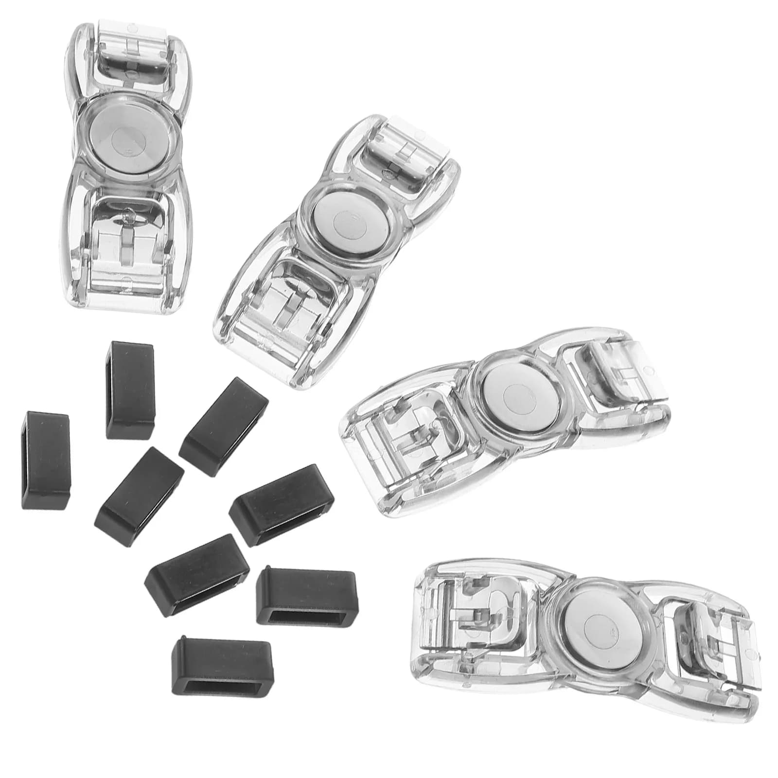 4 Pezzi Bottoni per Occhialini da Nuoto, Fibbie in Plastica, Clip Regolabili per Cinturino, Accessori per Occhiali da Nuoto, Chiusure per Occhialini da Nuoto