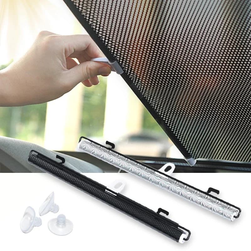Parabrezza per auto parasole lunotto anteriore/posteriore parasole per parabrezza retrattile Parasole per auto protezione UV estiva e protezione solare