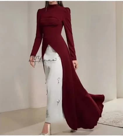 Abiti da sera personalizzati O Collo maniche lunghe Estate Nuovi abiti Eleganti abiti da festa di nozze Arabo 2025