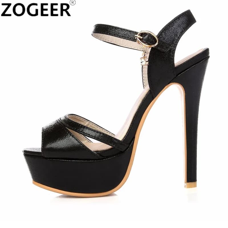 Sandali da donna alla moda Estate sexy tacco alto gladiatore infradito piattaforma oro argento scarpe da sposa di lusso per feste femminili di grandi dimensioni