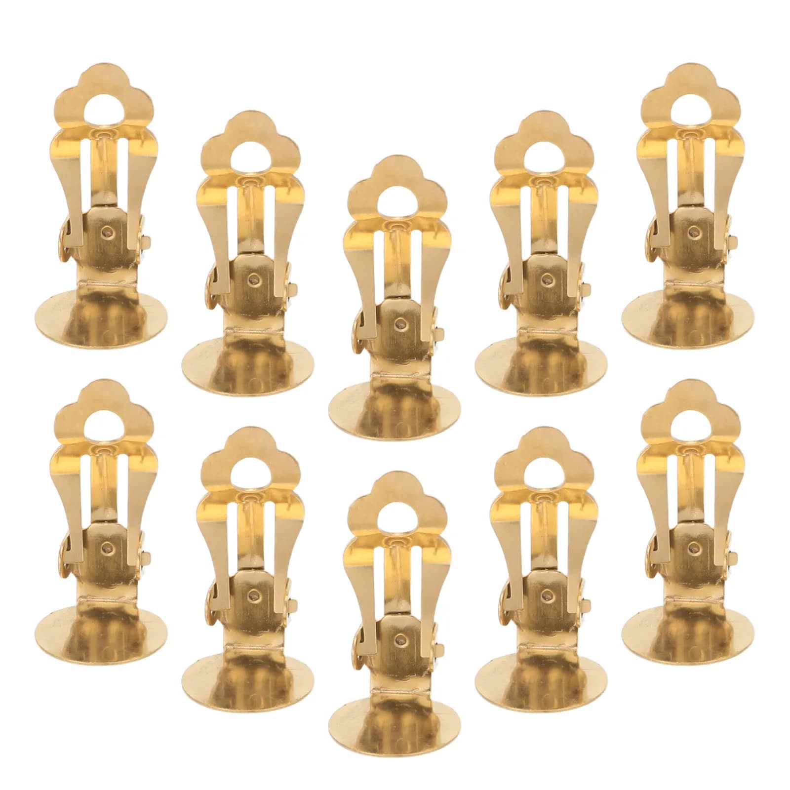 10 Pezzi Componenti per Orecchini a Clip in Acciaio Inossidabile, Convertitore per Orecchini Non Forati con Base Piatta per Creazione Gioielli, Comodi
