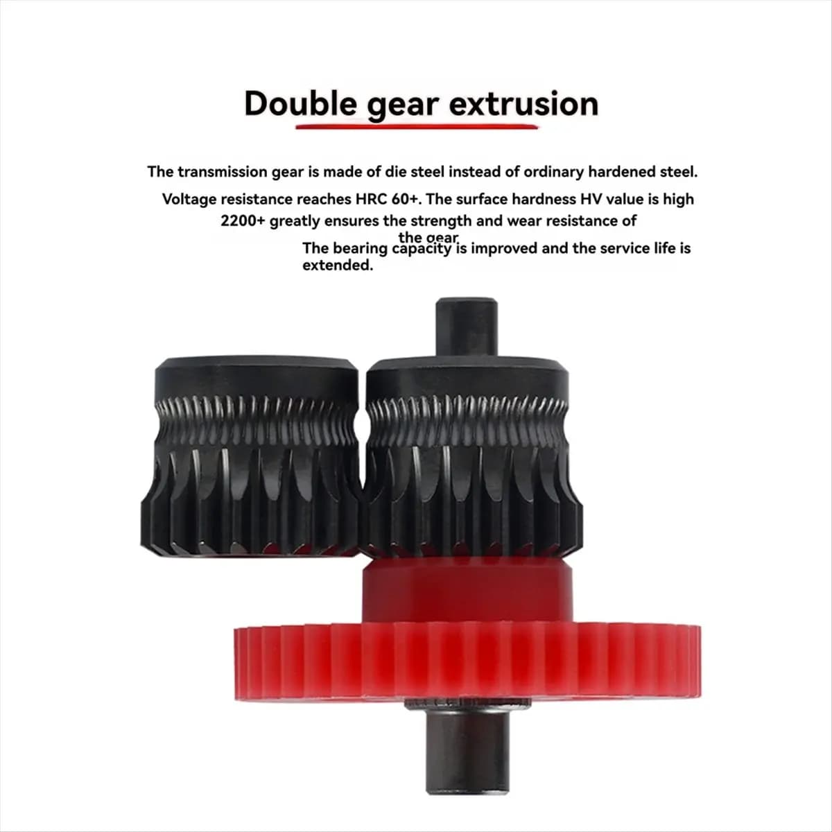 Active Phase DLC Coated Steel Sprite Extruder Gear for Ender3 S1, Ender-5, CR-10 Smart Pro 3D Printer Hardened Metal Accessory