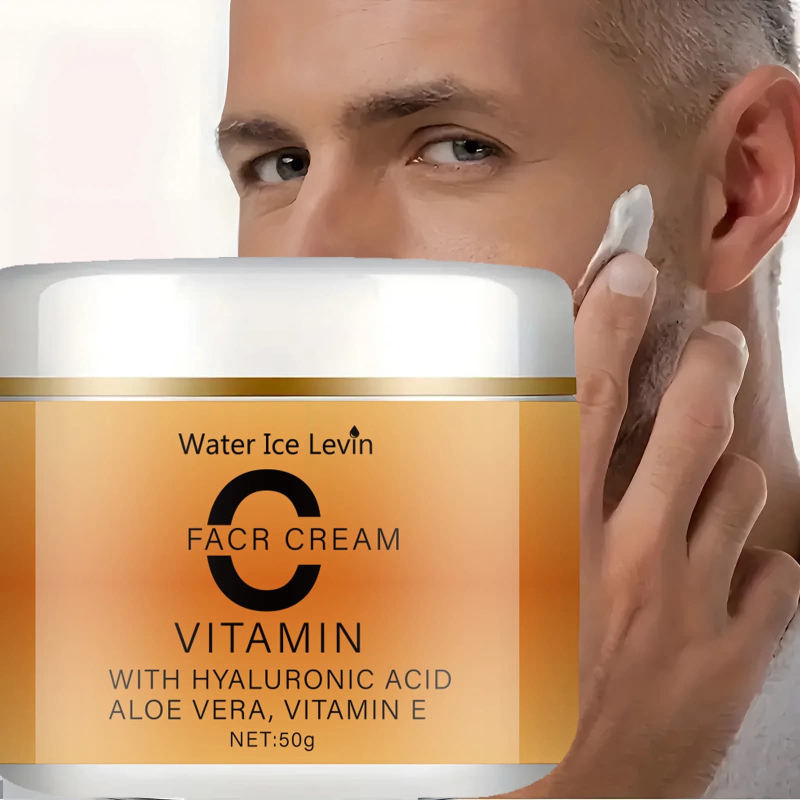 Crema viso alla vitamina C, acido ialuronico, aloe vera e vitamina E, crema idratante viso, cura nutriente per la pelle, aumento della luminosità, disponibile per tutti i tipi di pelle