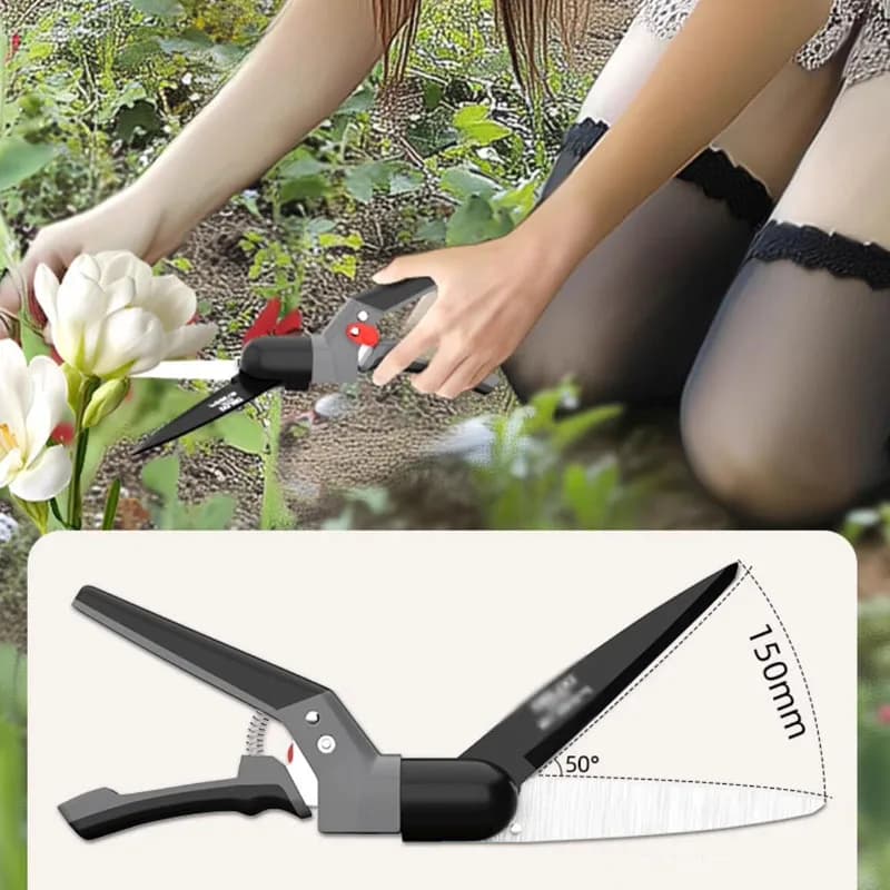 Lawn shears and hedge rescue-work, sharp cuts, without jam, 340 ° gardening flowers and pruning shears for trees