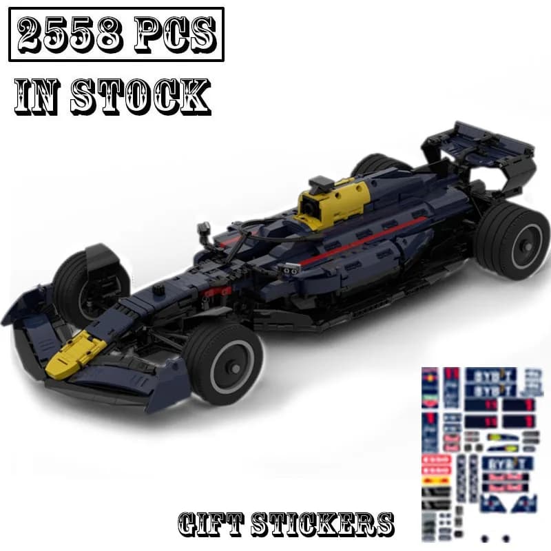 Nuovo MOC-104269 SuperRB18 palo della squadra scala 1:8 SuperRace Car Model Buiding Kit creatori Block Bricks giocattoli per bambini regali di compleanno