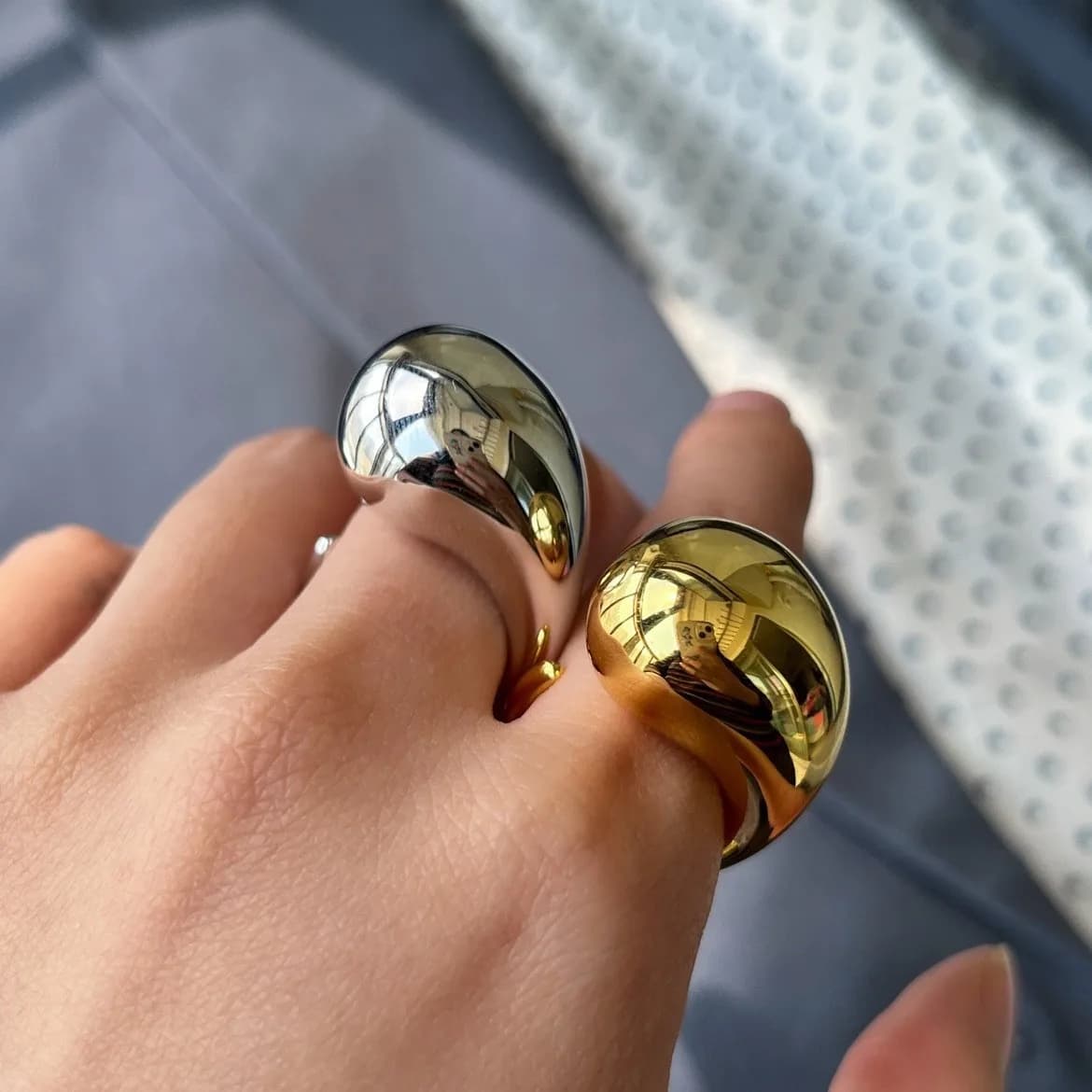 Anello goccia d'acqua in argento sterling 925 per le donne regalo geometrico punk esagerazione tendenza accessori gioielli Hiphop Dropshipping