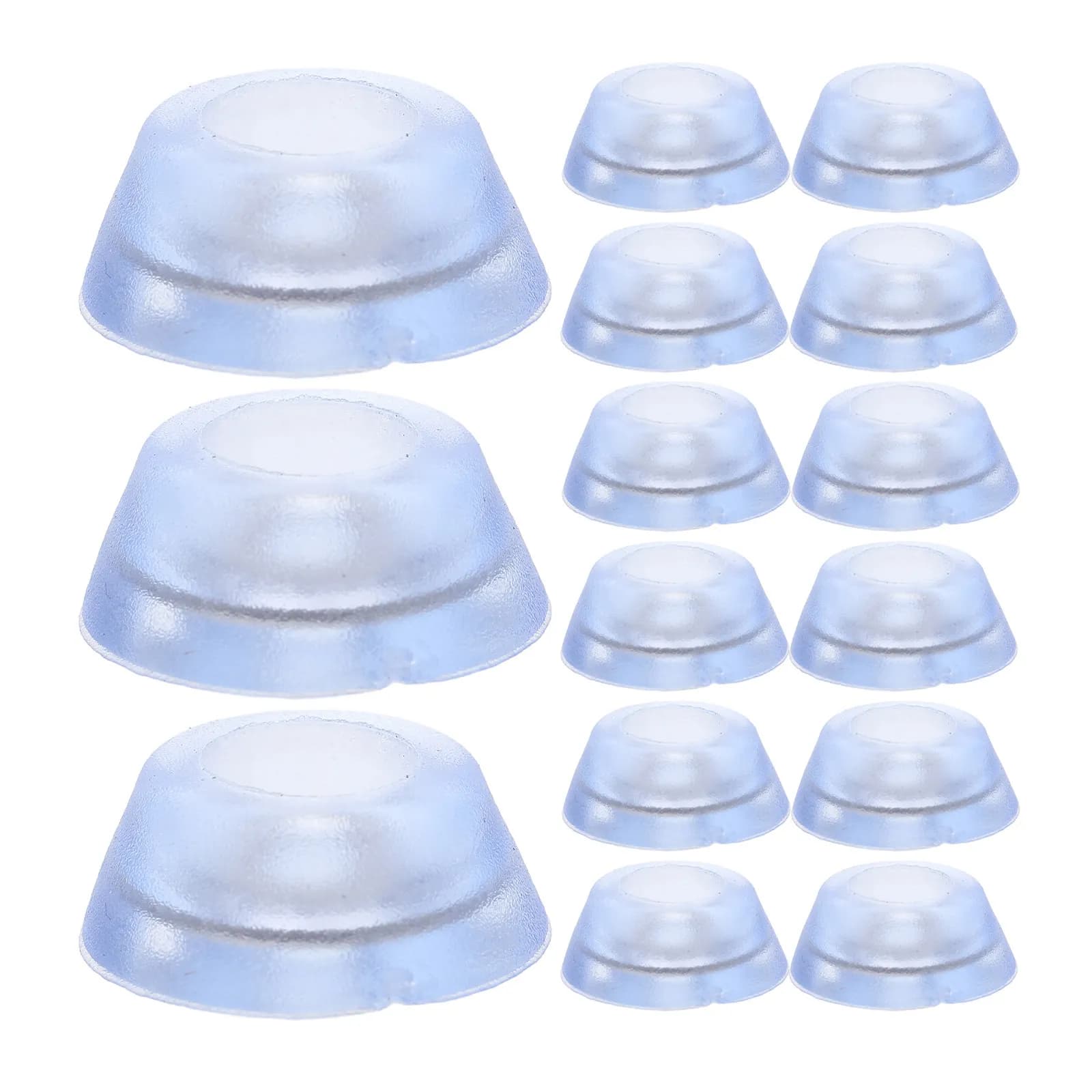 20 Pezzi di Protezioni Antiscivolo in Silicone Morbido Trasparente per Piedi di Mobili e Tagliere, Resistenti all'Usura