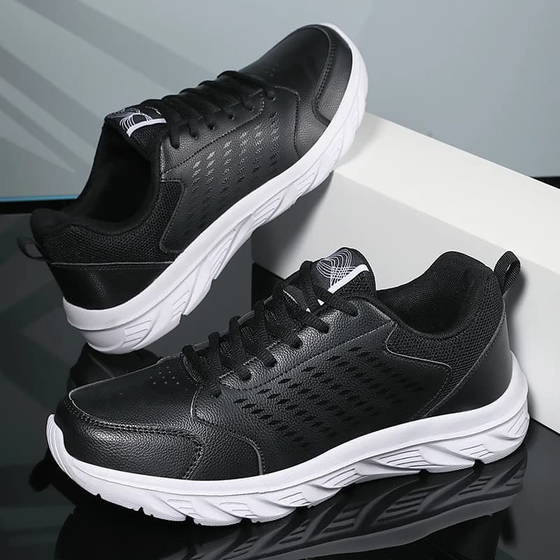 Black Running Shoes Women's Waterproof Sports Shoes Wear Resistant Men's Shoes Men's Sports Walking Shoes