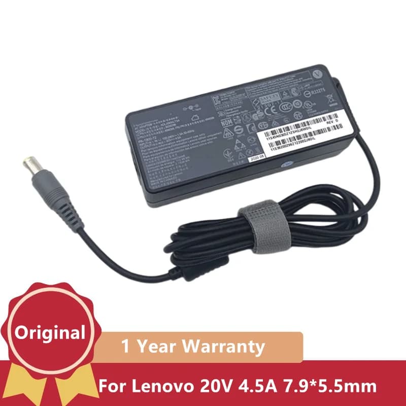 Adattatore di alimentazione per laptop originale 40Y7674 40Y769 40Y7698 90W per Lenovo Thinkpad T60 T61 X220 X230 R61 R400 20V 4.5A 90W 7.9*5.5mm