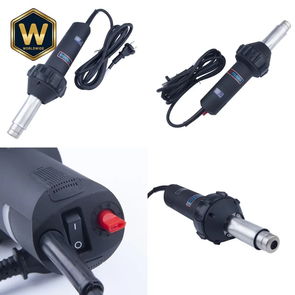 HEATFOUNDER Pistola ad Aria Calda per Saldatura di Pavimenti in PVC, Vinile, Plastica PP, TPO, con Display della Temperatura, Strumento di Sigillatura a Caldo