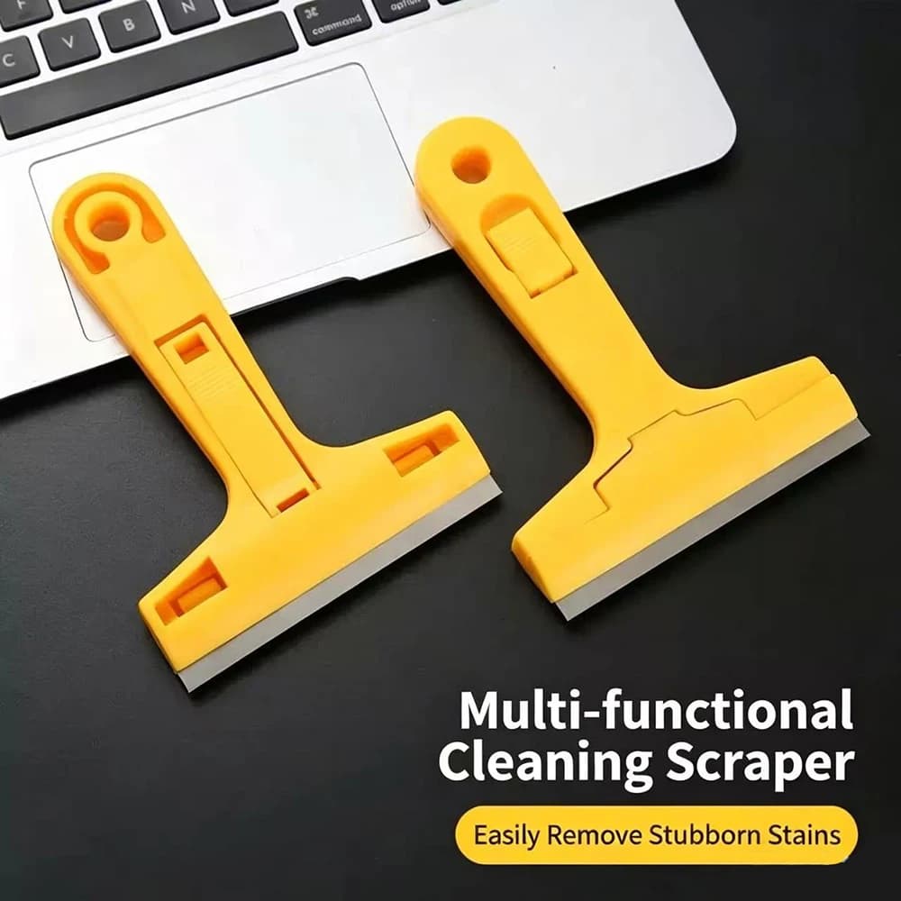 Long Handle Metal Blade Scraper Vinyl Spatula Car Glue Sticker Remover Household Cleaning Window Ceramic Glass Oven Stain