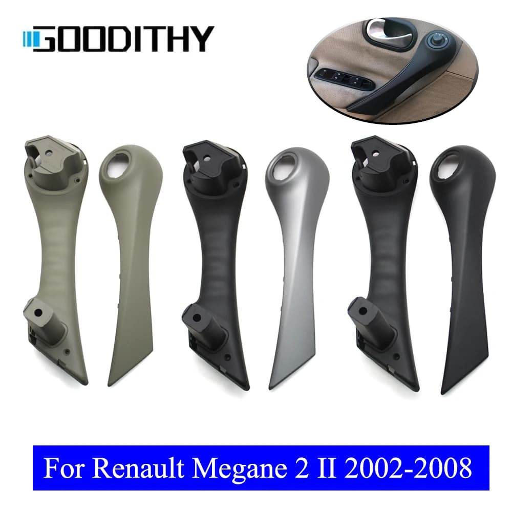 LHD RHD Front Left Right Interior Car Door Pull Grab Handle Assembly Replacement For Renault Megane 2 II 2002-2008 8200297158