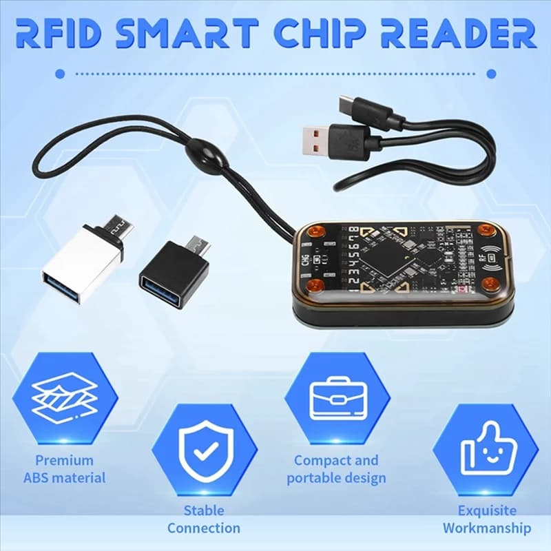 B29C-Chameleon Emulatore di smart card ultra senza contatto Lettore di chip intelligenti RFID + Portachiavi UID/T5577 Conforme al scrittore di lettura NFC