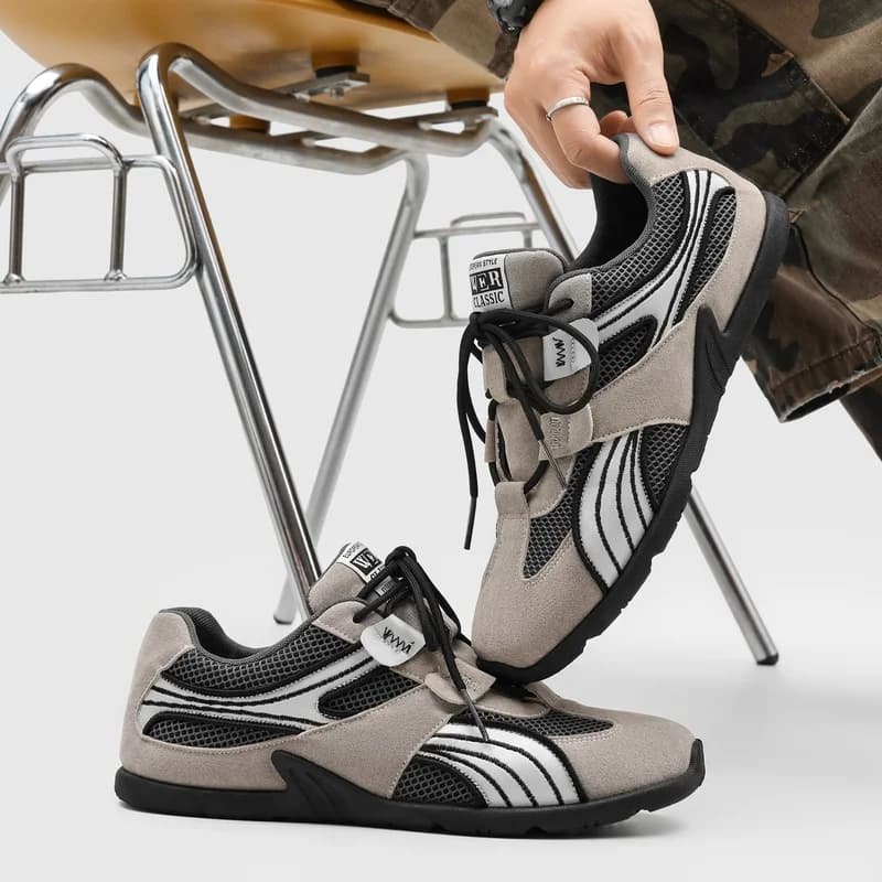 Men's Shoes New Fashion Versatile Retro Sports Casual Shoes Lightweight Large Size Breathable Soft-Soled Sports Trendy Shoes