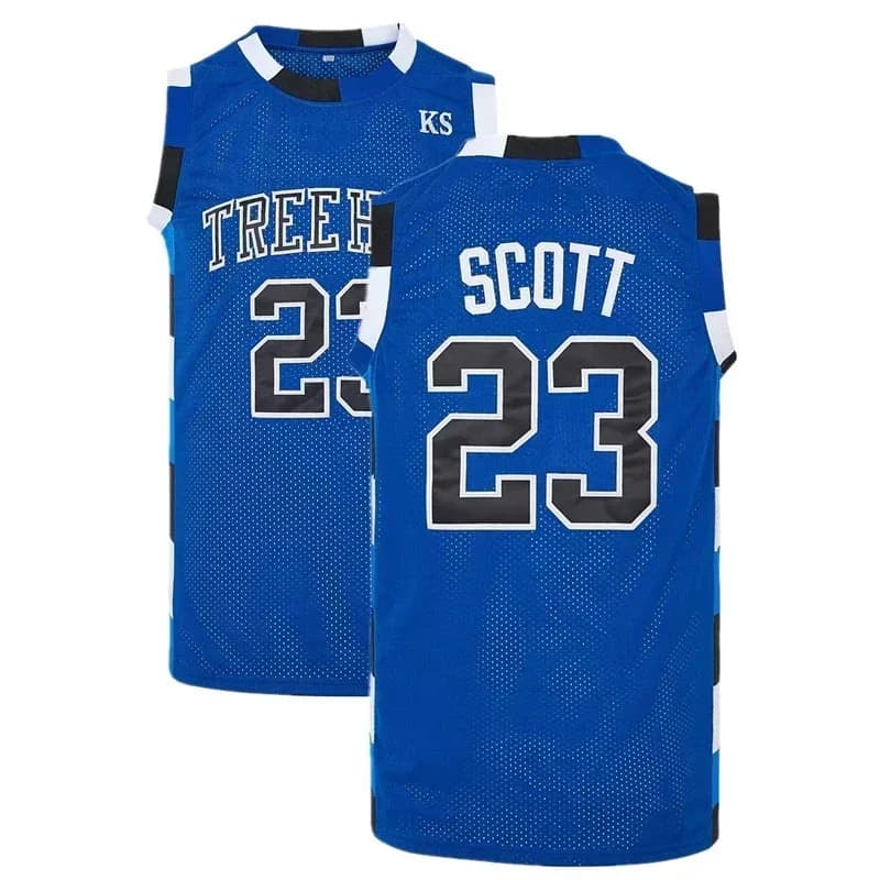 DY2025Movie ONE TREE HILL RAVENS # 23 Maglia da basket SCOTT Maglia sportiva da uomo traspirante Top ad asciugatura rapida Maglie da cucito Blu