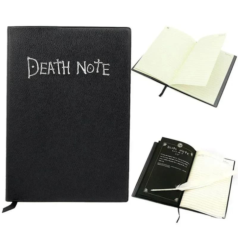 A5 Anime Death Note Notebook Set Leather Journal Collectable Death Note Notebook School Anime Theme Writing Journal for Gifts