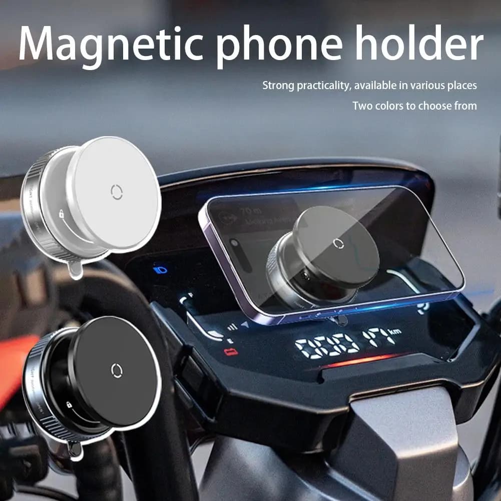 Supporto magnetico per telefono da auto con ventosa super resistente per montaggio su presa d'aria/cruscotto, mani libere L5Q4