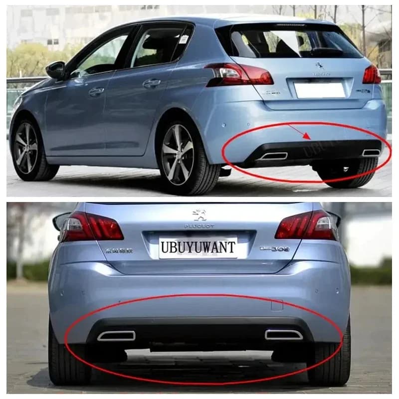 Rear Bumper Lip Diffuser Bumpers Protector Rear Bumper Spoiler For Peugeot 308 2014 2015