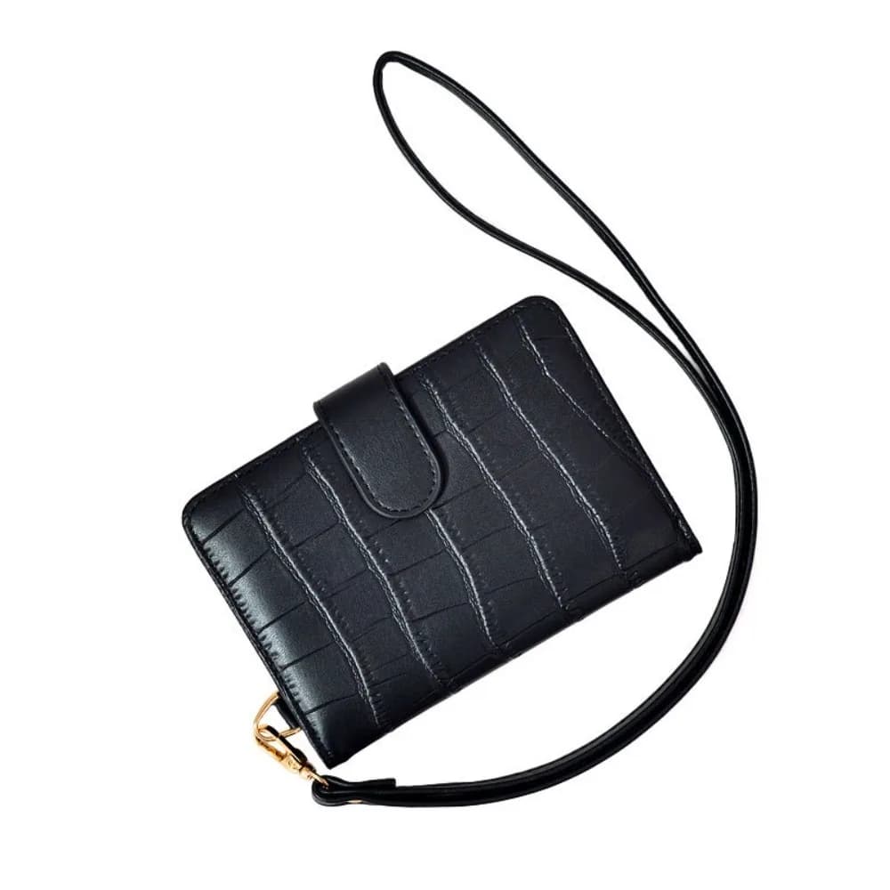Porta carte per passaporto con protezione per documenti alla moda, modello coccodrillo portatile, custodia da appendere al collo, borsa da viaggio in pelle per documenti