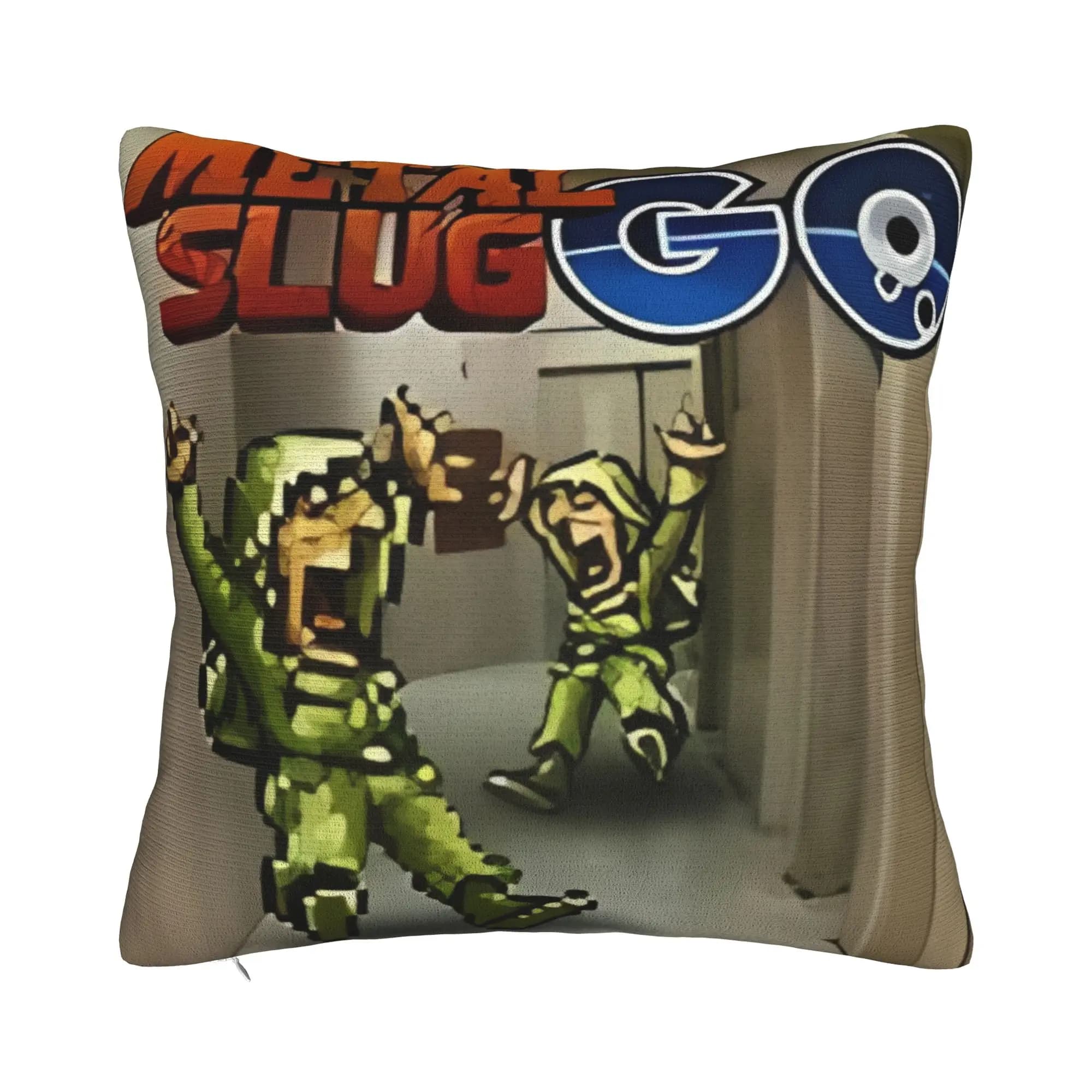 Fodera per cuscino Metal Slug Go Arcade Video Game Winter Holiday Farmhouse Home Deco con chiusura a cerniera