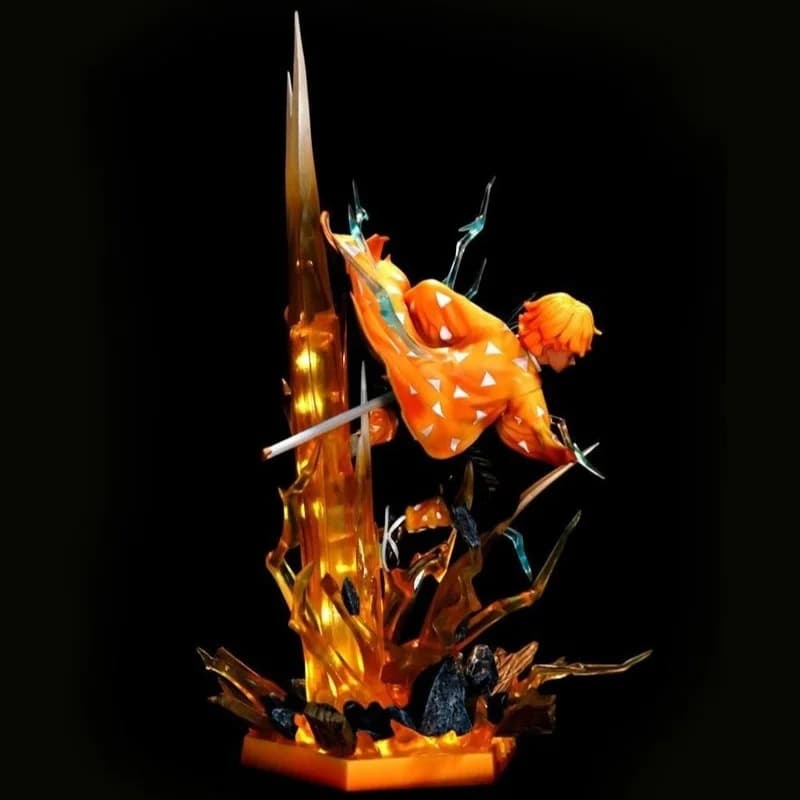 In magazzino Tendenza 30 cm Anime Demon Slayer Figura Luminosa Doppia Testa Statua Action Figure Giocattoli di Modello Per I Ragazzi Regalo Di Compleanno