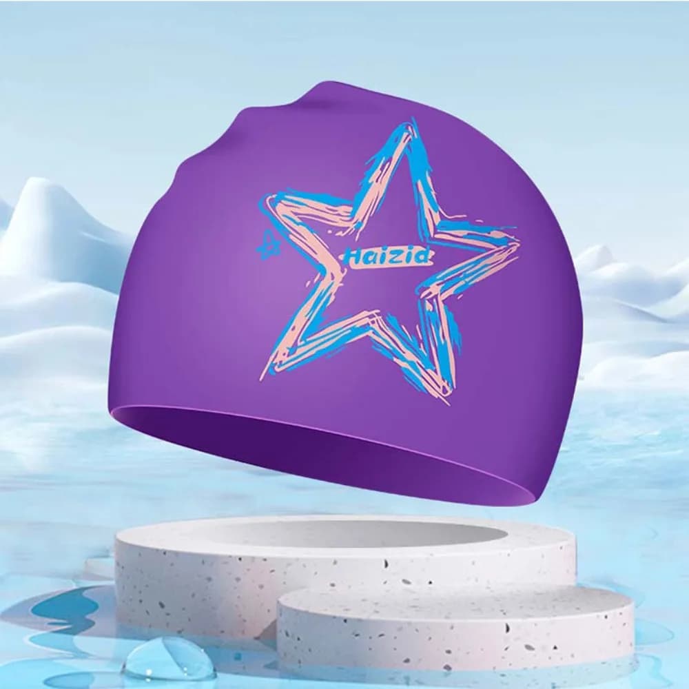 Shooting for photography Silica Adult Swimming Head Star Moon Diver Head Protecting ears Waterproof swim cap Natatorium