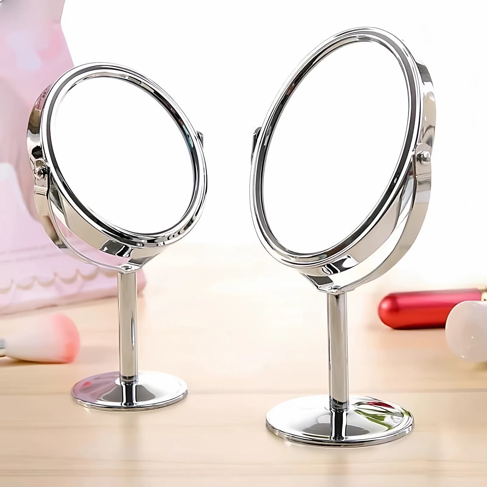 Specchio per Trucco Portatile con Ingrandimento 20x, Specchio Bifacciale per Rimozione Punti Neri, Specchio da Tavolo per Bagno