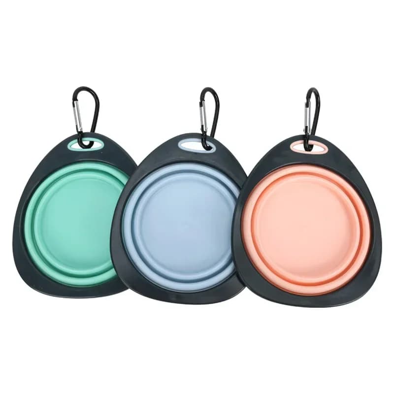 320ml Collapsible Outdoor Travel Portable Puppy Food Container Feeder Dish Bowl Pet Supplies Dog Pet Folding Silicone Bowl