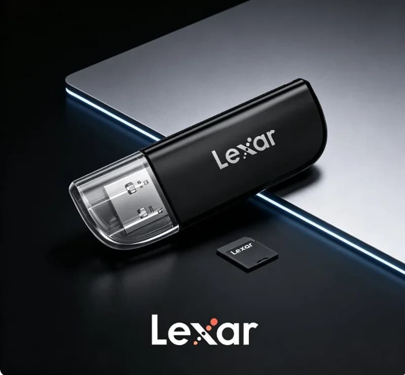 Lexar High Speed RW300U Card Reader 2 in 1 Dual Card Slot Reader USB3.2 Gen1 TF/SD Memory Card Micro Card SD