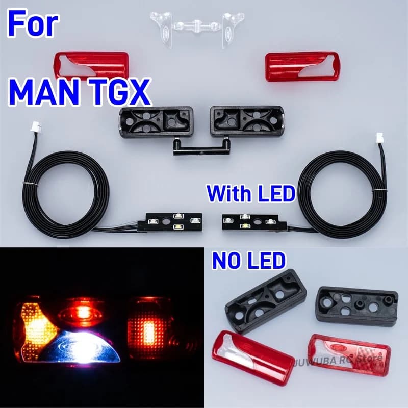 1:14th Bilancia Giocattolo LED Simulazione Fanale Posteriore E PCB Bordo Luminoso Barra Luminosa Per Tamiya Rc Trattore Camion Uomo TGS Accessori Auto