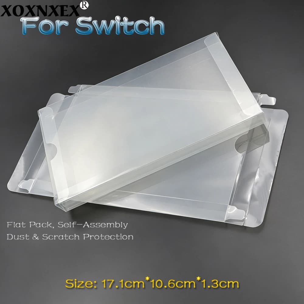Clear PET Game Box Protector Sleeve For Switch Game Card Box Transparent Display Storage Case Dust‑Proof Protective Cover
