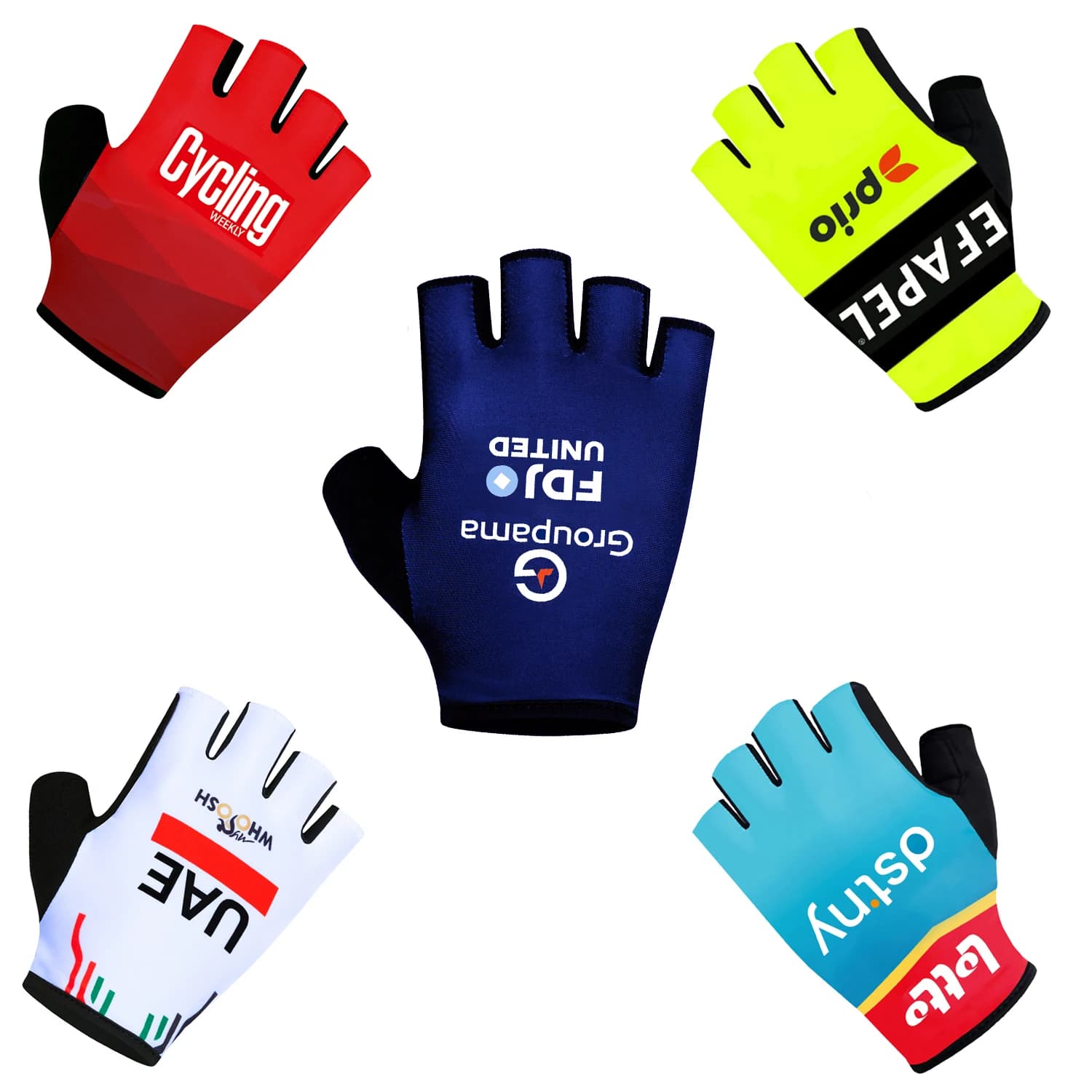 New Red INEOS Cycling Gloves for Team Sports Half-Year Man Road Bike Gloves Running Fitness Gym Bicycle Gloves