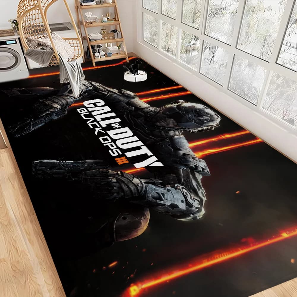 Gioco C-Call Of Duty Black Ops Tappetino rettangolare antiscivolo Home Soft Badmat Porta d'ingresso Tappetino per interni ed esterni Zerbino di benvenuto