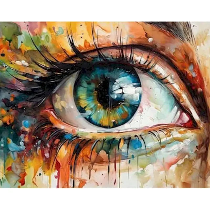 GATYZTORY Eyes Paint By Numbers For Adults Picture Paint Scenery Easy Acrylic on Canvas Home Wall Art Decor Markers By Numbers