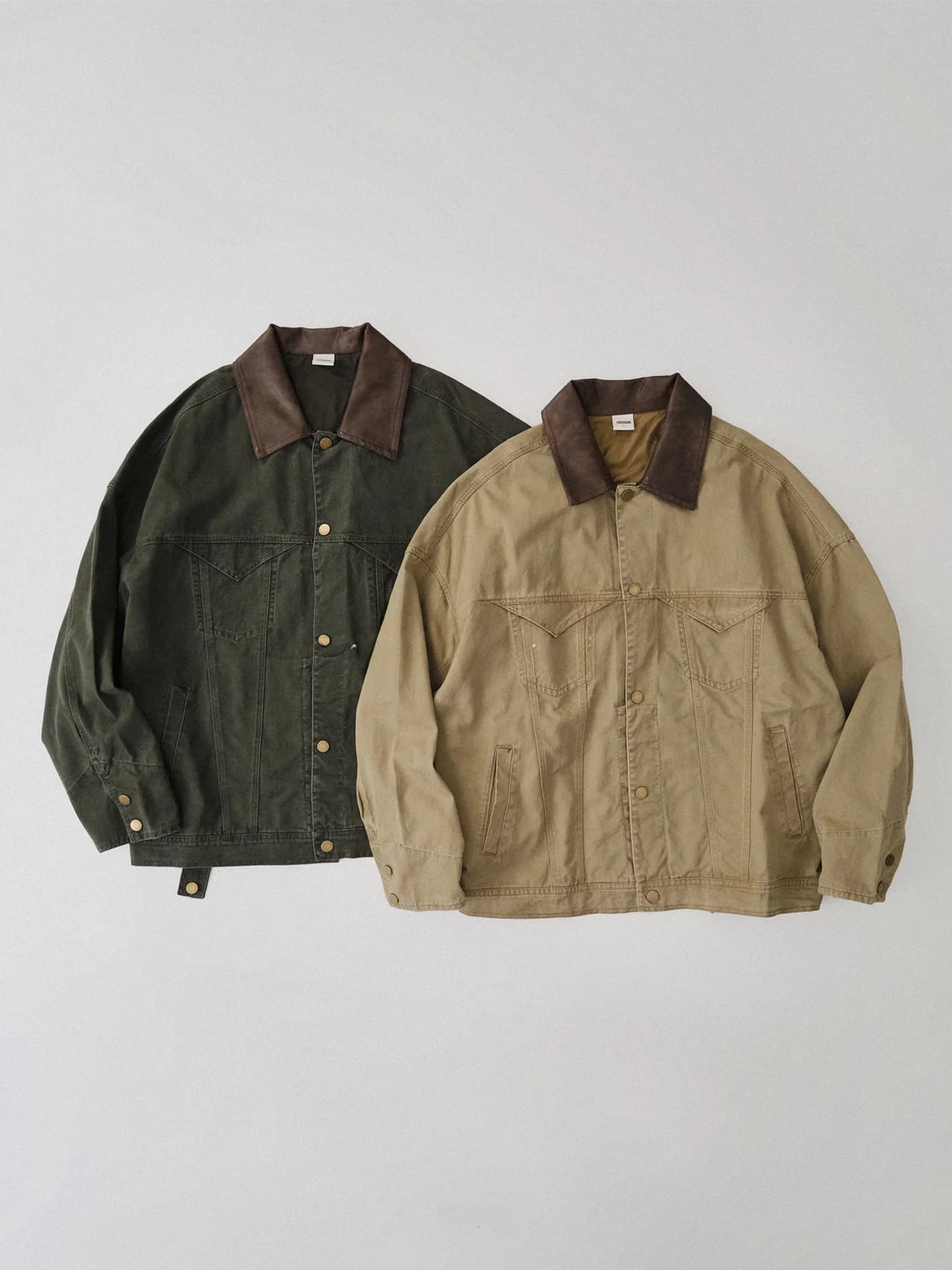 Giacca Casual in Denim Crissrex con Colletto Rialzato, Multitasche, Stile Workwear per Giovani Uomini e Donne, 100% Cotone