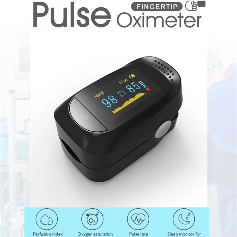 Fingertip Pulse Oximeter OLED Display SpO2 Pulse Rate PI Blood Oxygen Monitor Portable Finger Pulse Oximeter for Household use