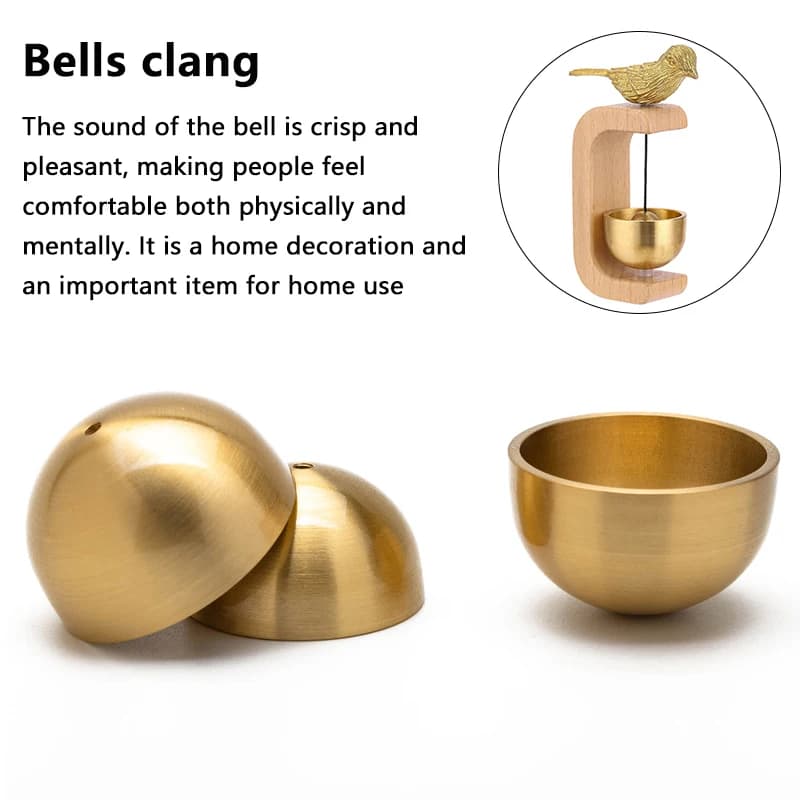 1PCS 32MM 37MM Brass Golden Wind Chime Hom Decoration Pendant Doorbell Wind Chime Accessories