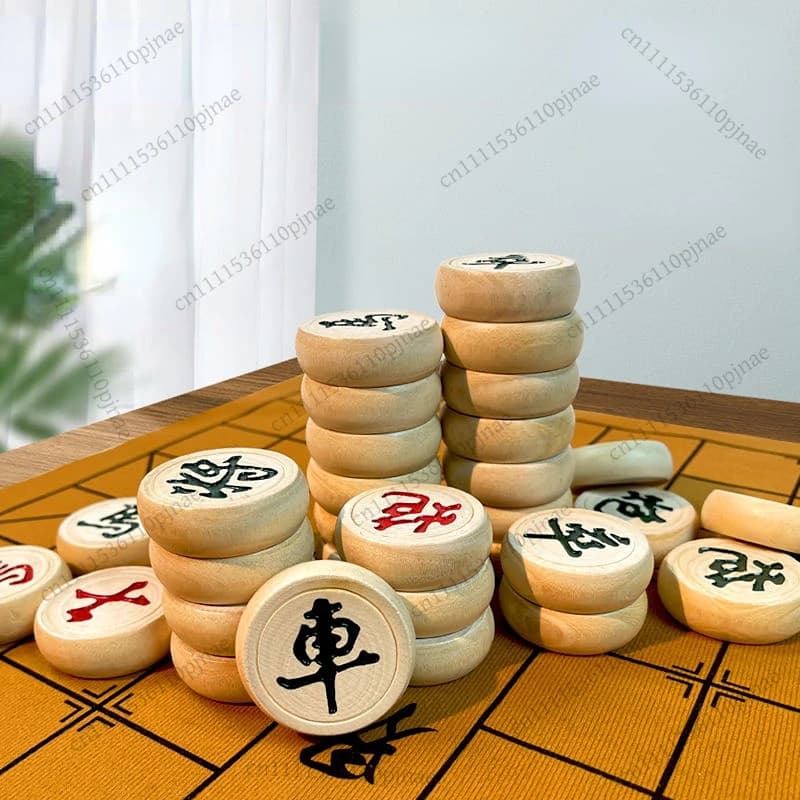 Traditional Chinese Chess Ancient Oriental Wisdom Inheritance Solid Wood Chess Set Chinese Culture HomeDecor1