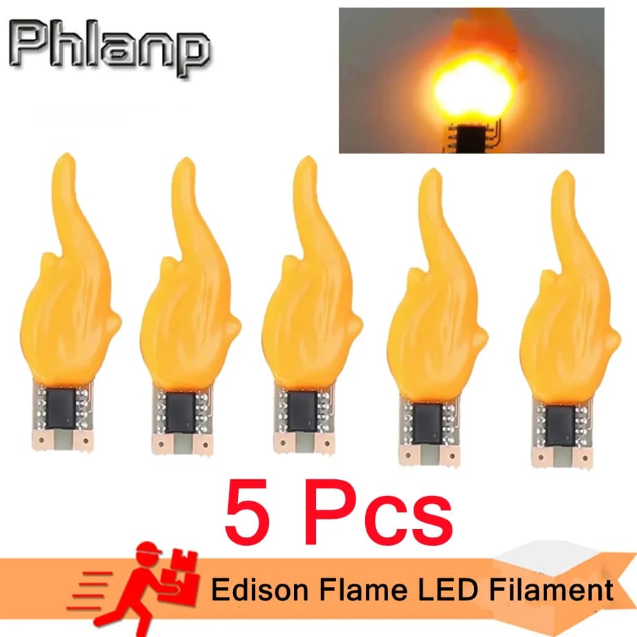 3V Led Cob Flash Candele Edison Fiamma LED Filamento 2200K Diodo Decorazione festa di compleanno Lampadina Accessori Luce di candela FAI DA TE