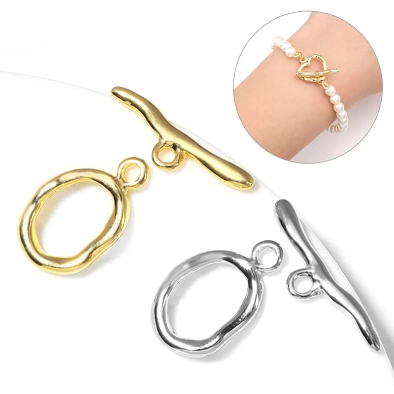 4-5Sets/Lot Metal OT Clasps Connectors For Bracelet Necklace DIY Toggle Clasps Buckle Jewelry Making Supplies Connectors