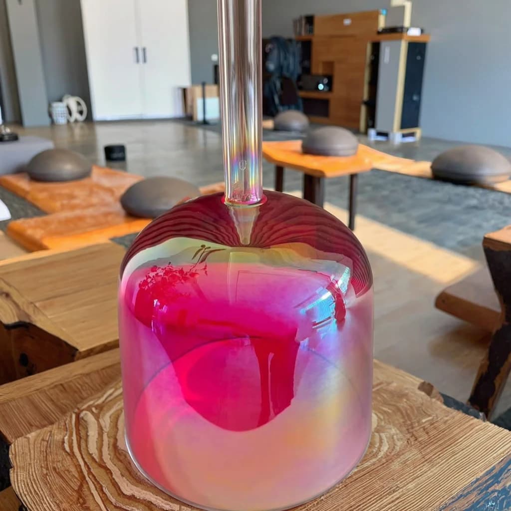 6" Rose Alchemy Crystal Handle Singing Bowl Sound Bath Crystal Singing Healing Bowl for Sound Healing Meditation Instruments