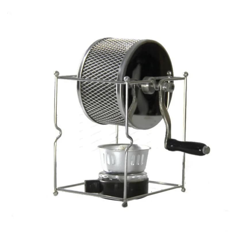 New DIY Manual Coffee Roaster, Hand-Cranked Stainless Steel Drum Roasting Machine for Home Use, Green Coffee Bean Baker