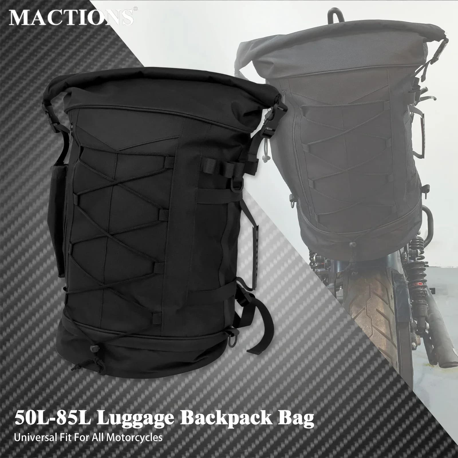 Universal Bag Backpack for Motorcycle Sissy Bar Backpack Bag for Bags Multifunction Outdoor Backpack Bag with Straps