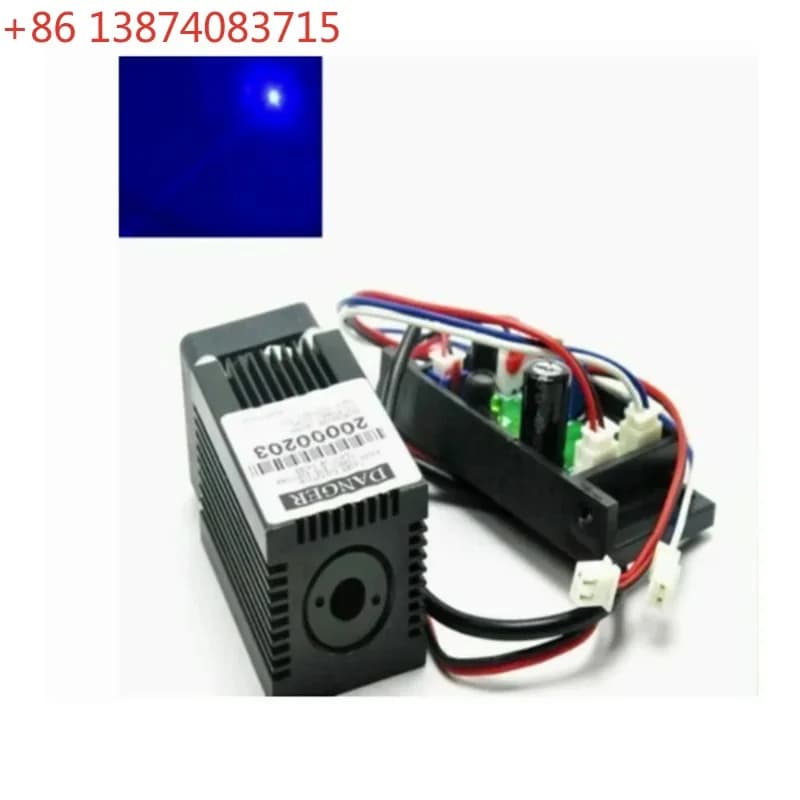 Modulo Diodo Laser Blu 445nm 450nm 50mW-1W con Driver e TTL + Ventola di Raffreddamento per Macchina per Incisione Laser Fai-da-Te