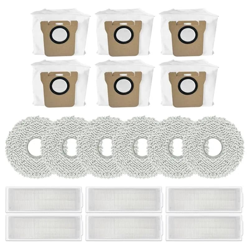 Global Offer - Replacement Accessories for Robot Vacuum Cleaner Xiaomi Miijia Omni M30 Pro / C107: HEPA Filter, Washable Benches, Collectable Bag